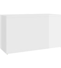 Aufbewahrungstruhe Hochglanz-Weiß 84x42x46 cm Holzwerkstoff
