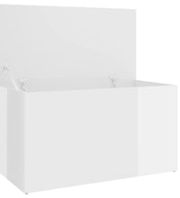 Aufbewahrungstruhe Hochglanz-Weiß 84x42x46 cm Holzwerkstoff