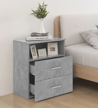 Nachttisch Betongrau 50x32x60 cm