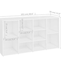 Schuhbank Weiß 103x30x54,5 cm Holzwerkstoff