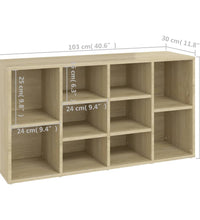 Schuhbank Sonoma-Eiche 103x30x54,5 cm Holzwerkstoff