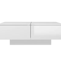 Couchtisch Hochglanz-Weiß 90x60x31 cm Holzwerkstoff