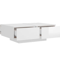 Couchtisch Hochglanz-Weiß 90x60x31 cm Holzwerkstoff