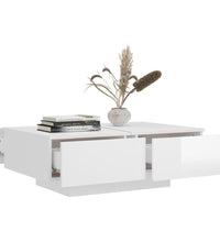 Couchtisch Hochglanz-Weiß 90x60x31 cm Holzwerkstoff