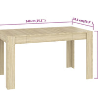 Esstisch Sonoma-Eiche 140x74,5x76 cm Holzwerkstoff