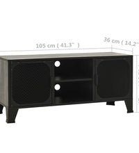 TV-Schrank Grau 105x36x47 cm Metall und MDF