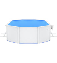 Stahlwand-Pool Oval 610x360x120 cm Weiß