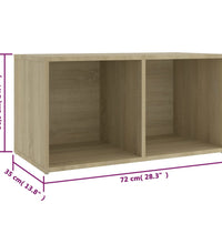 TV-Schränke 2 Stk. Sonoma-Eiche 72x35x36,5 cm Holzwerkstoff