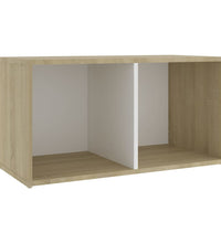 TV-Schränke 2 Stk. Weiß Sonoma-Eiche 72x35x36,5cm Holzwerkstoff