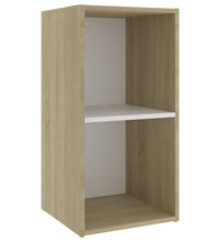 TV-Schränke 2 Stk. Weiß Sonoma-Eiche 72x35x36,5cm Holzwerkstoff