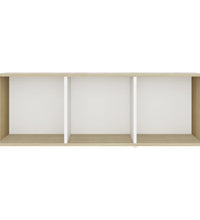 TV-Schränke 2 Stk. Weiß Sonoma-Eiche 107x35x37 cm Holzwerkstoff