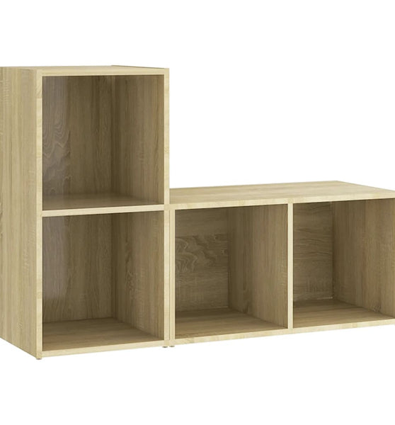 TV-Schränke 2 Stk. Sonoma-Eiche 72x35x36,5 cm Holzwerkstoff