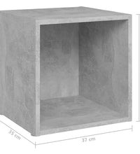 6-tlg. TV-Schrank-Set Betongrau Holzwerkstoff