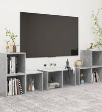 6-tlg. TV-Schrank-Set Betongrau Holzwerkstoff