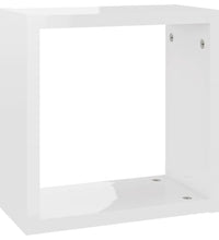 Würfelregale 4 Stk. Hochglanz-Weiß 30x15x30 cm