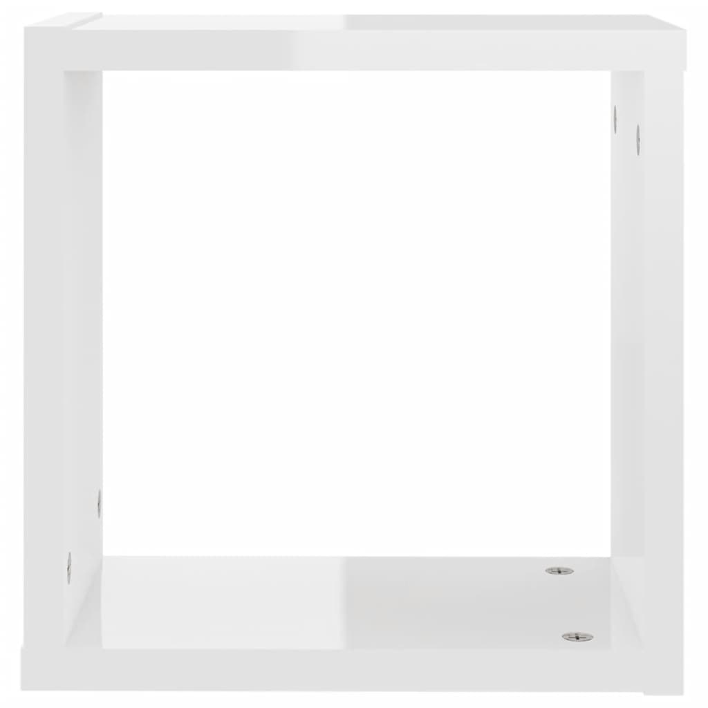 Würfelregale 4 Stk. Hochglanz-Weiß 30x15x30 cm