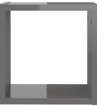 Würfelregale 4 Stk. Hochglanz-Grau 30x15x30 cm