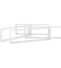 Würfelregale 4 Stk. Hochglanz-Weiß 100x15x30 cm Holzwerkstoff