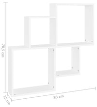 Würfelregal Weiß 80x15x78,5 cm Holzwerkstoff