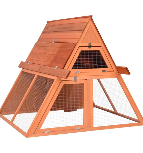Kaninchenstall 152x127x109,5 cm Massivholz Tanne