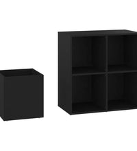 Flur-Schuhschrank Schwarz 105x35,5x70 cm Holzwerkstoff