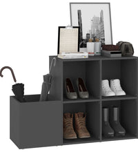 Flur-Schuhschrank Grau 105x35,5x70 cm Holzwerkstoff