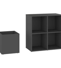 Flur-Schuhschrank Grau 105x35,5x70 cm Holzwerkstoff