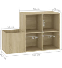 Flur-Schuhschrank Sonoma Eiche 105x35,5x70 cm Holzwerkstoff