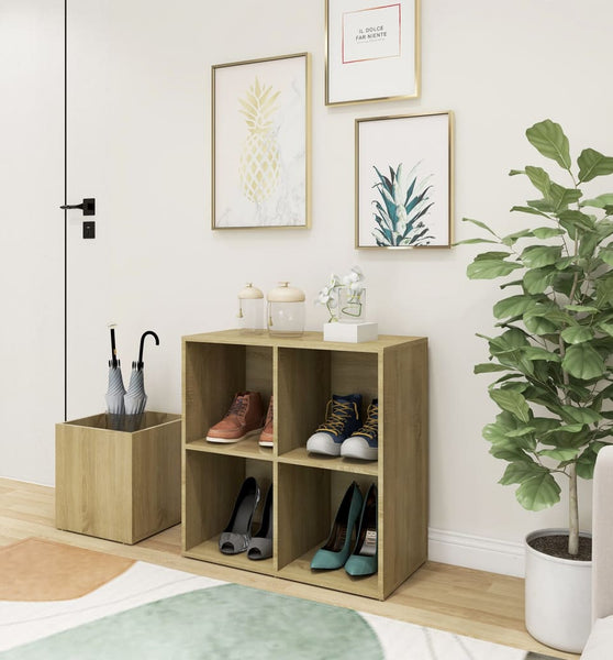 Flur-Schuhschrank Sonoma Eiche 105x35,5x70 cm Holzwerkstoff