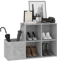 Flur-Schuhschrank Betongrau 105x35,5x70 cm Holzwerkstoff
