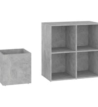 Flur-Schuhschrank Betongrau 105x35,5x70 cm Holzwerkstoff