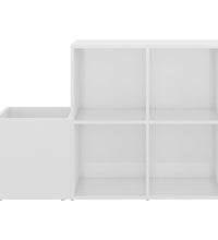 Flur-Schuhschrank Hochglanz-Weiß 105x35,5x70 cm Holzwerkstoff