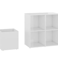 Flur-Schuhschrank Hochglanz-Weiß 105x35,5x70 cm Holzwerkstoff