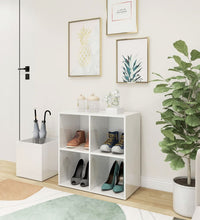 Flur-Schuhschrank Hochglanz-Weiß 105x35,5x70 cm Holzwerkstoff