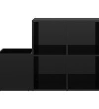 Flur-Schuhschrank Hochglanz-Schwarz 105x35,5x70cm Holzwerkstoff