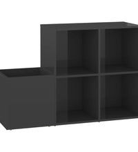 Flur-Schuhschrank Hochglanz-Grau 105x35,5x70 cm Holzwerkstoff