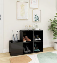 Flur-Schuhschrank Hochglanz-Grau 105x35,5x70 cm Holzwerkstoff