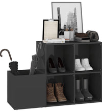 Flur-Schuhschrank Hochglanz-Grau 105x35,5x70 cm Holzwerkstoff