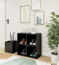 Flur-Schuhschrank Hochglanz-Grau 105x35,5x70 cm Holzwerkstoff