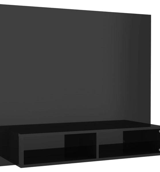 TV-Wandschrank Hochglanz-Schwarz 102x23,5x90 cm Holzwerkstoff