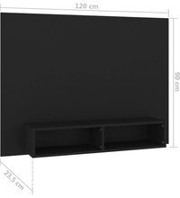 TV-Wandschrank Schwarz 120x23,5x90 cm Holzwerkstoff