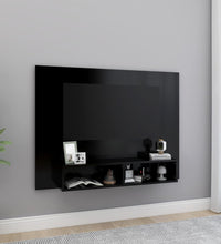 TV-Wandschrank Schwarz 120x23,5x90 cm Holzwerkstoff