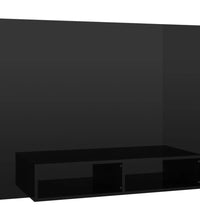 TV-Wandschrank Hochglanz-Schwarz 120x23,5x90 cm Holzwerkstoff