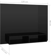 TV-Wandschrank Hochglanz-Schwarz 120x23,5x90 cm Holzwerkstoff