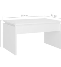 Couchtisch Weiß 68x50x38 cm Holzwerkstoff
