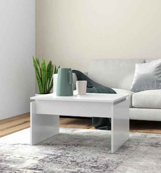 Couchtisch Weiß 68x50x38 cm Holzwerkstoff