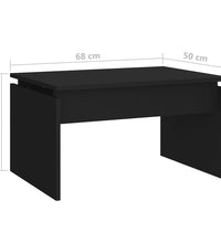 Couchtisch Schwarz 68x50x38 cm Holzwerkstoff