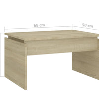 Couchtisch Sonoma-Eiche 68x50x38 cm Holzwerkstoff