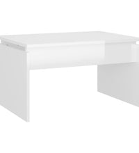 Couchtisch Hochglanz-Weiß 68x50x38 cm Holzwerkstoff