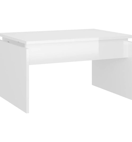 Couchtisch Hochglanz-Weiß 68x50x38 cm Holzwerkstoff